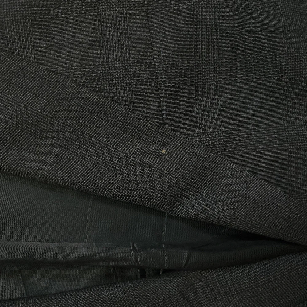 Brooks Brothers 346 Blazer Mens 44R Grey Glen Plaid Two Button Sport Coat